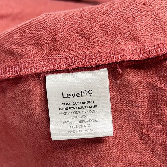 Level 99 S Rose Pink Rachel Stretch Linen Blazer 3/4 Cuffed Sleeves Open Front - Picture 7 of 10